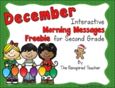 December Interactive Morning Messages for 2nd Grade Freebie