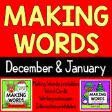 December January Word Work Making Words Bundle