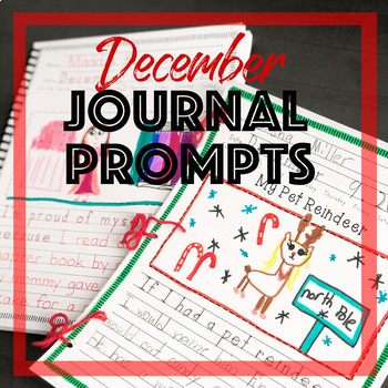 Preview of December Journal Prompts for Daily Writing Handwriting Without Tears® style