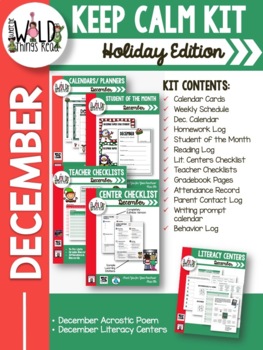 Preview of December Keep Calm Toolkit: Monthly Organization, Plans, & Activity Resources