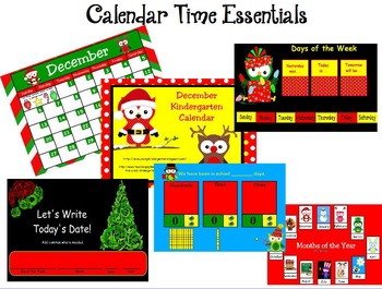 Preview of December Kindergarten Calendar for ActivBoard