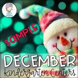 December Kindergarten Centers (Christmas Version Free Sample)