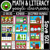 December Kindergarten Math and Literacy Bundle-Google Slid
