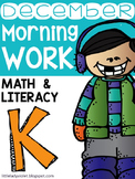 December Kindergarten Morning Work Math / Literacy
