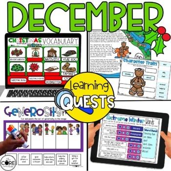 Preview of December Lesson Plans - Winter, Gingerbread, Generosity, Christmas Activities