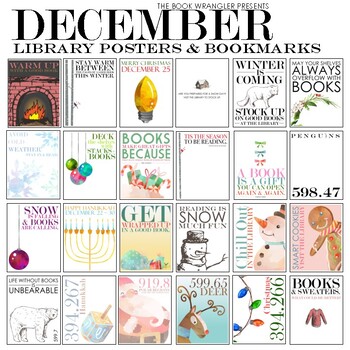 Preview of December Library Posters and Bookmarks