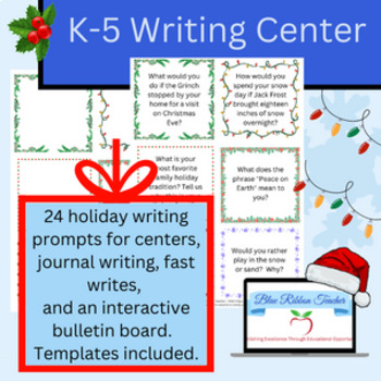 Preview of December Literacy Centers: Elementary K-5