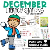 December Literacy Centers and Stations in Print and Digita