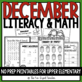 December Literacy & Math Packet NO PREP
