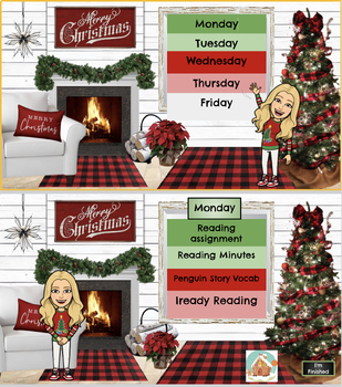 Preview of December Literacy Slides!!! Perfect for the holidays!