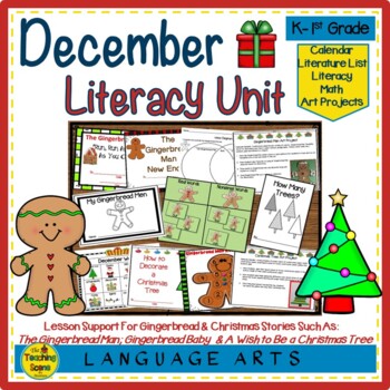Preview of December Literacy Unit: Lesson Support for Gingerbread & Christmas Literature