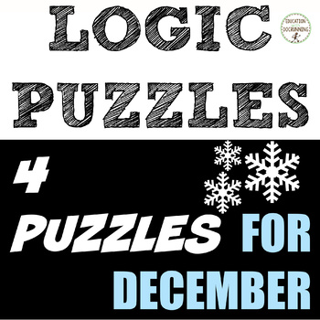 Preview of December Logic Puzzles for Winter Math