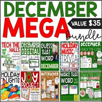 Preview of December MEGA Bundle (Digital & Print) Distance Learning
