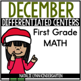 December Math Centers for 1st Grade | Differentiated Centers