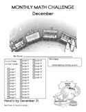 December Math Challenge Activity Packet (2nd grade)