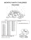 December Math Challenge Activity Packet (6th grade)