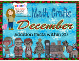December Math Crafts Addition Facts within 20