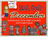 December Math Crafts Subtracting Three-Digit Numbers with Regrouping