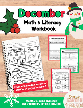 Preview of December Math & Literacy Workbook