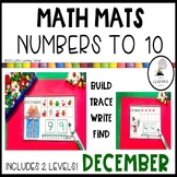 December Math Mats Numbers to 10 |  Holiday Counting Cente
