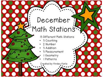 Preview of December Math Stations