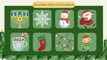 Preview of December Math Video Choice Board