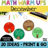 December Math Warm Ups for 1st Grade | Math in a Minute