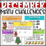 December Math Challenges for 2nd Grade - Christmas Math Ac