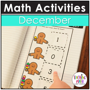 Preview of December Math Worksheets Kindergarten