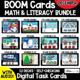 December Math and Literacy Boom Cards BUNDLE | Digital Task Cards
