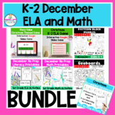December Math and Literacy Bundle First Grade | Print and Digital