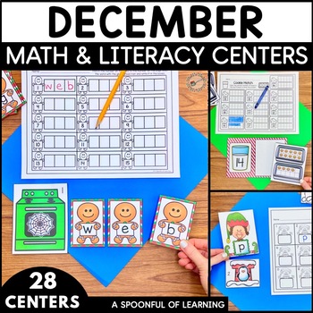 Preview of December Math and Literacy Centers and Activities