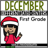December Math and Literacy Centers for 1st Grade | Differe