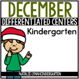 December Math and Literacy Centers for Kindergarten