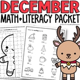 December Morning Work for Kinderarten Math and Literacy NO