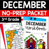 December Math and Reading Packet | 3rd Grade Christmas Mat