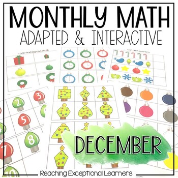 Preview of December Math for Special Education