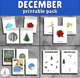 December Monthly Printable Packet Montessori