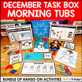 December Morning Bins Task Boxes or Literacy Centers, Wint