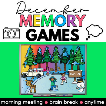 Preview of December Morning Meeting Games Christmas Indoor Recess Brain Break Activities