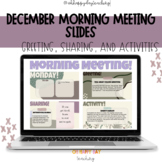 December Morning Meeting Slides | Upper Elementary Morning
