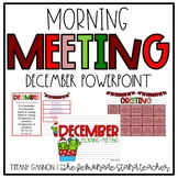 December Morning Meeting and Calendar for Lower Elementary