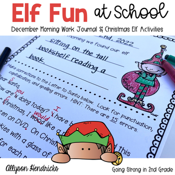 Preview of December Morning Work - Classroom Elf Fun Activities