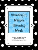 December Morning Work For Kindergarten