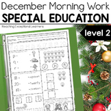 December Morning Work Special Education