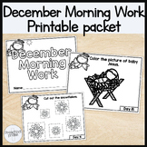 December Morning Work Printable Packet! Preschool+Kinderga