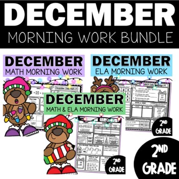 Preview of December Morning Work | Math & Language Morning Work Bundle