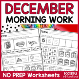 December Morning Work for Kindergarten - December Workshee