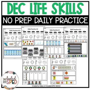Preview of December NO-PREP Life Skills Daily Practice for Special Education