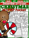 December NO PREP Math and Literacy (2nd Grade) Christmas
